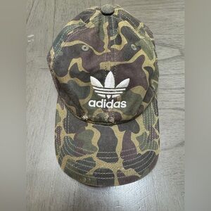 Adidas Green and Brown Camouflage Cap